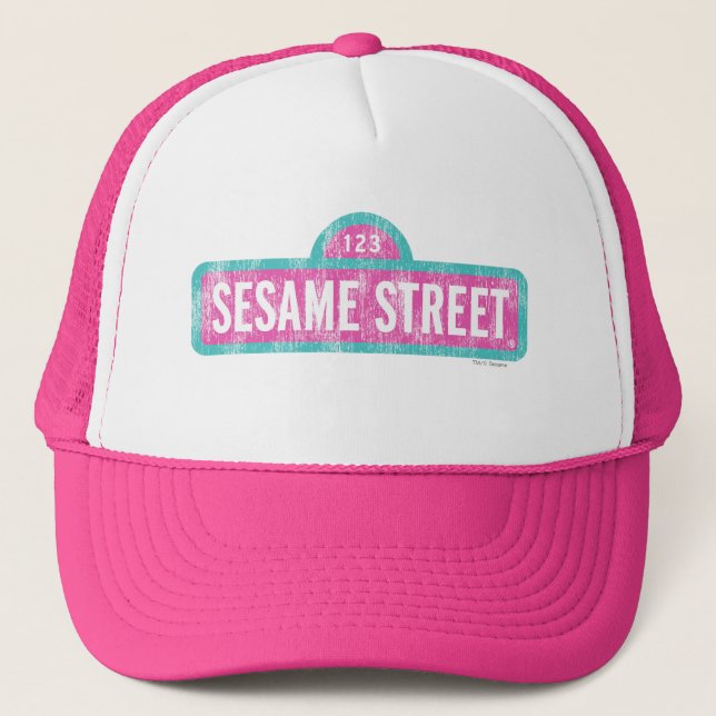 Sesame Street Rosa Sign-Logotyp Keps (Framsida)
