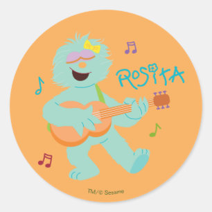 Sesame Street   Rosita spelar gitarr Runt Klistermärke