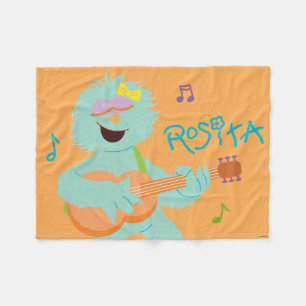 Sesame Street   Rosita Spelar Guitar Fleecefilt
