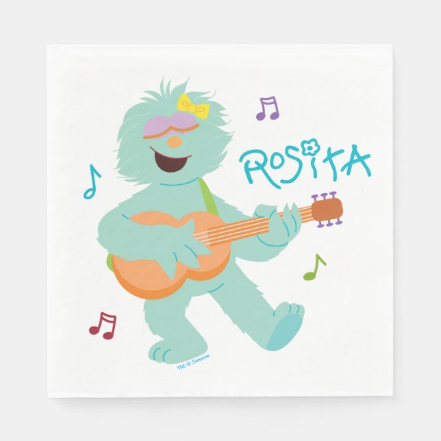Sesame Street | Rosita Spelar Guitar Pappersservett (Framsidan)