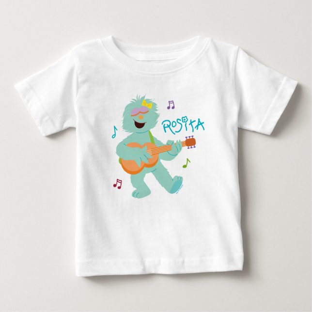 Sesame Street | Rosita Spelar Guitar T Shirt (Framsida)