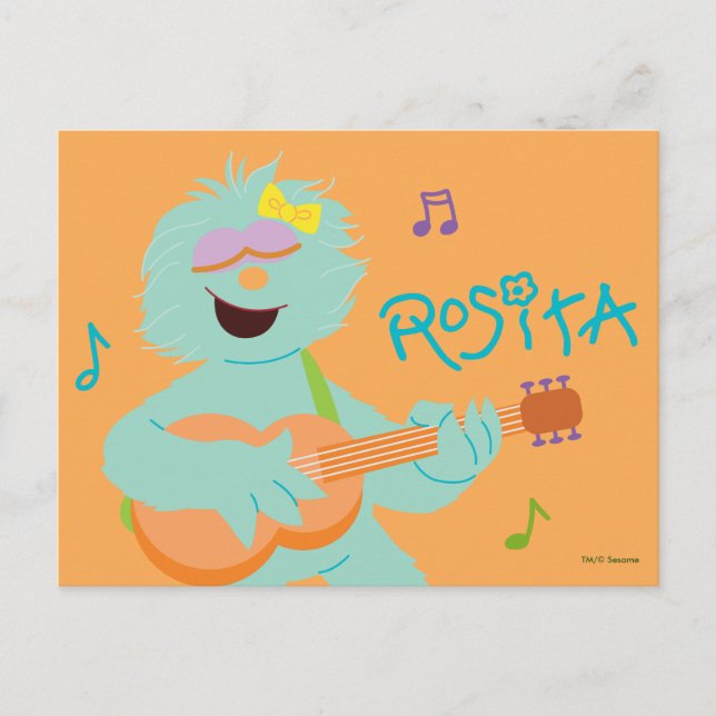 Sesame Street | Rosita Spelar Guitar Vykort (Framsida)