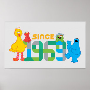 Sesame Street Sedan 1969 Poster