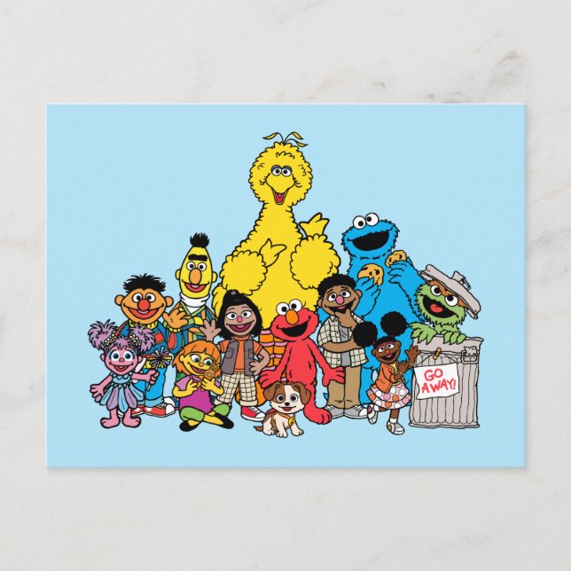 Sesame Street | Sesam-vänner umgås Vykort (Framsida)