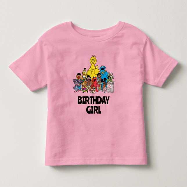 Sesame Street | Sesame Pals Birthday Girl T Shirt (Framsida)