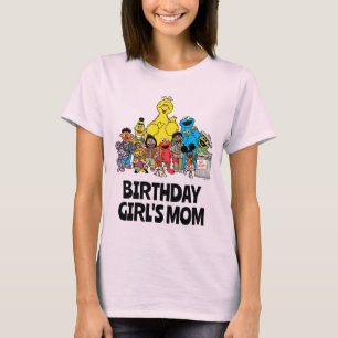 Sesame Street   Sesame Pals Birthday Girl's Mamma T Shirt