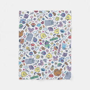 Sesame Street Sesame Pals Doodle Mönster Fleecefilt