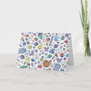 Sesame Street Sesame Pals Doodle Mönster Helgkort
