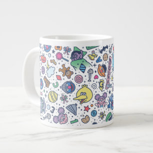 Sesame Street Sesame Pals Doodle Mönster Jumbo Mugg