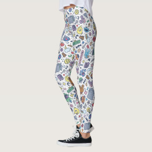 Sesame Street Sesame Pals Doodle Mönster Leggings