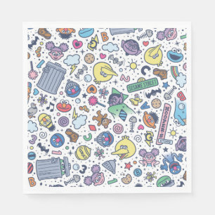 Sesame Street   Sesame Pals Doodle Mönster Pappersservett