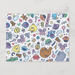 Sesame Street   Sesame Pals Doodle Mönster Vykort