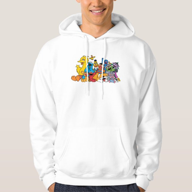 Sesame Street | Sesame Pals Group Porträtt Hoodie (Framsida)