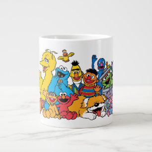 Sesame Street   Sesame Pals Group Porträtt Jumbo Mugg