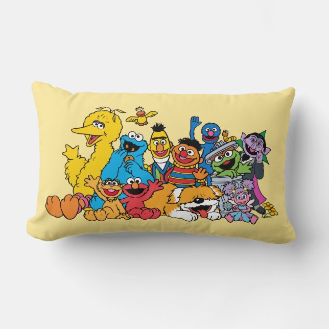 Sesame Street | Sesame Pals Group Porträtt Lumbarkudde (Framsida)