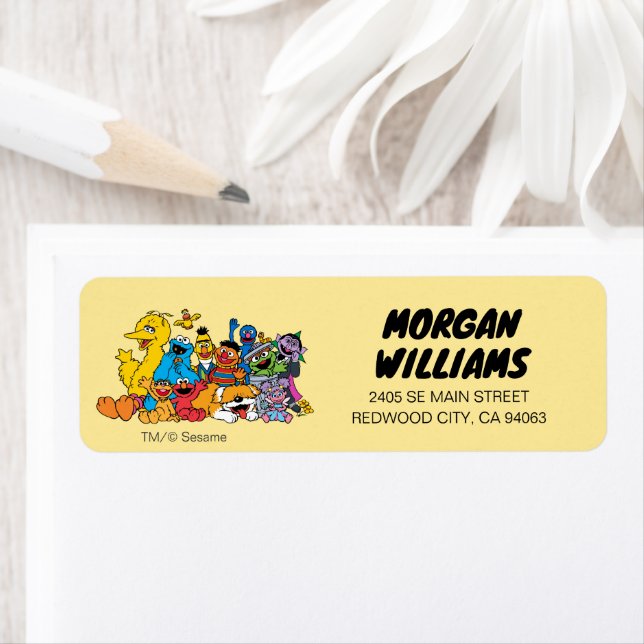 Sesame Street | Sesame Pals Group Porträtt Returadress Etikett (Insitu)