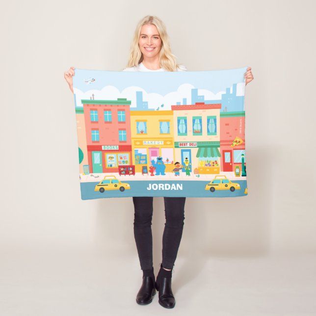 Sesame Street | Sesame Street Scene Fleecefilt (På plats)