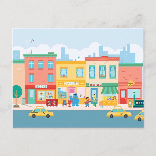 Sesame Street | Sesame Street Scene Vykort (Framsida)