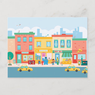 Sesame Street Sesame Street Scene Vykort