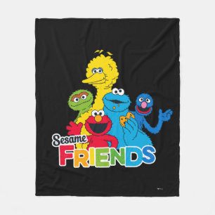 Sesame Street   Sesamvänner Fleecefilt