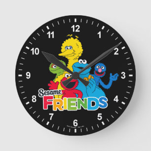 Sesame Street   Sesamvänner Rund Klocka