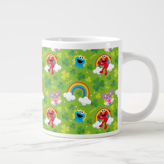Sesame Street Shamrock och Rainbow Mönster Jumbo Mugg (Höger)