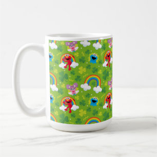Sesame Street Shamrock och Rainbow Mönster Kaffemugg