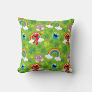 Sesame Street Shamrock och Rainbow Mönster Kudde