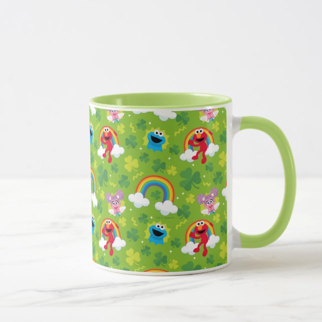 Sesame Street Shamrock och Rainbow Mönster Mugg (Höger)