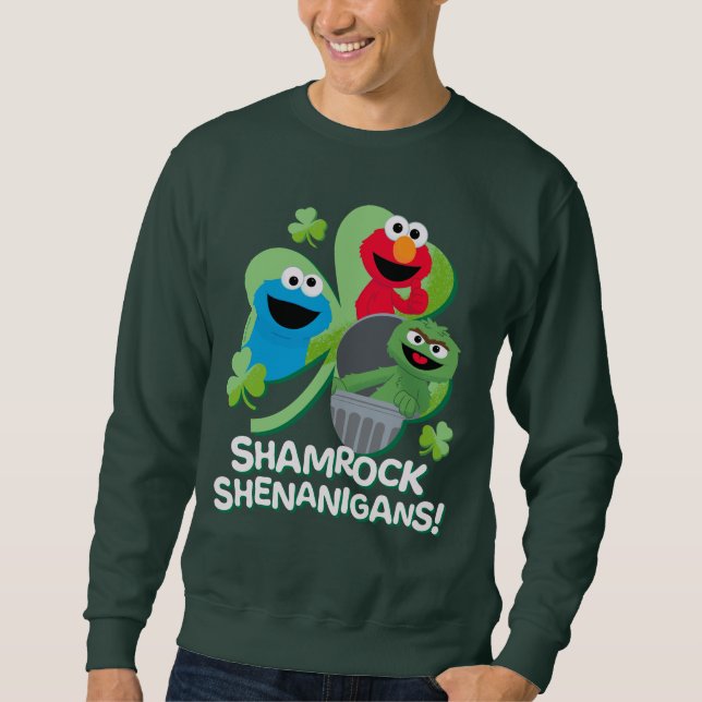 Sesame Street | Shamrock Shenanigans! Lång Ärmad Tröja (Framsida)