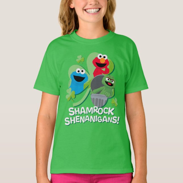 Sesame Street | Shamrock Shenanigans! T Shirt (Framsida)