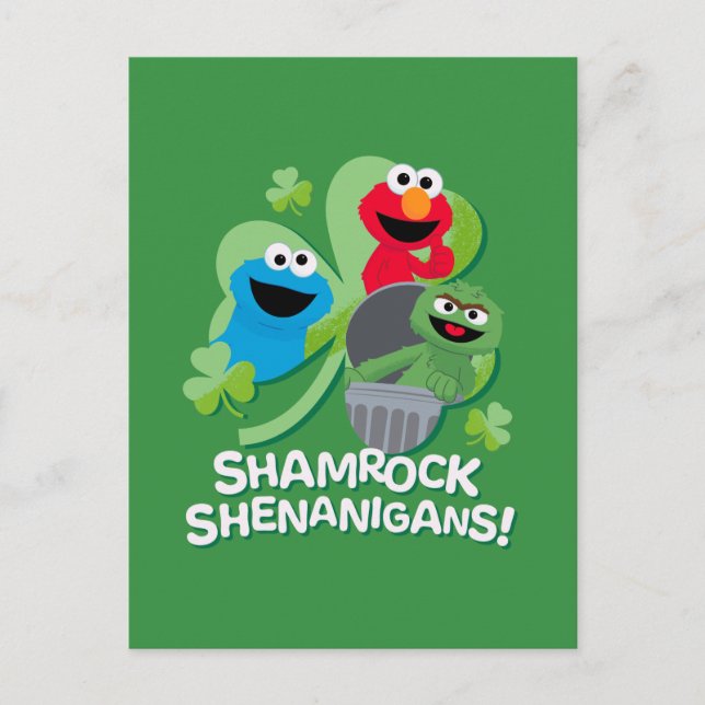 Sesame Street | Shamrock Shenanigans! Vykort (Framsida)