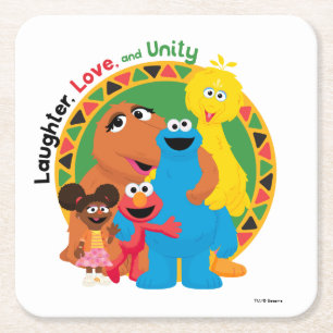 Sesame Street Skratt, Kärlek, och enighet Underlägg Papper Kvadrat