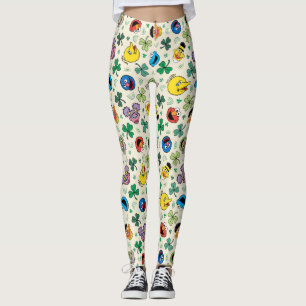 Sesame Street St. Patrick's Day Mönster Leggings