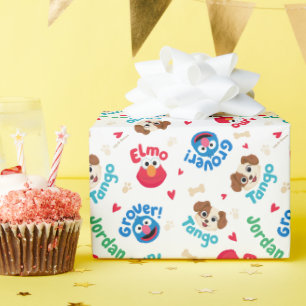 Sesame Street   Tango, Elmo och Grover Mönster Presentpapper