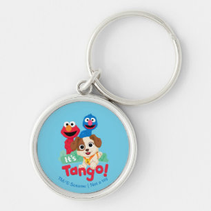 Sesame Street Tango med Elmo & Grover Rund Silverfärgad Nyckelring