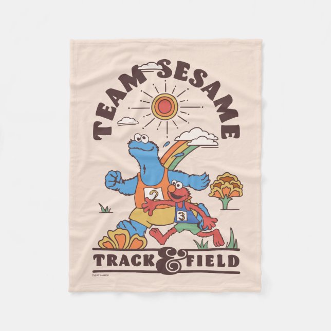 Sesame Street | Team Sesame Track & Fält Fleecefilt (Framsidan)