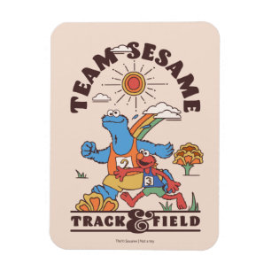 Sesame Street Team Sesame Track & Fält Magnet