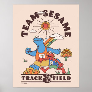 Sesame Street   Team Sesame Track & Fält Poster