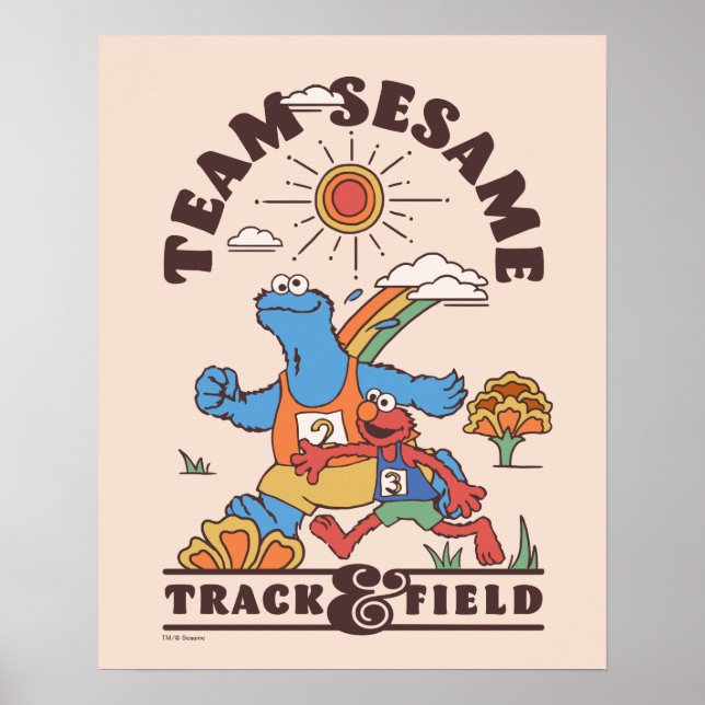 Sesame Street | Team Sesame Track & Fält Poster (Framsidan)