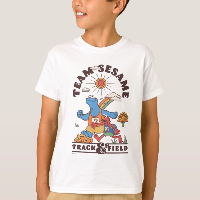 Sesame Street | Team Sesame Track & Fält T Shirt (Framsida)