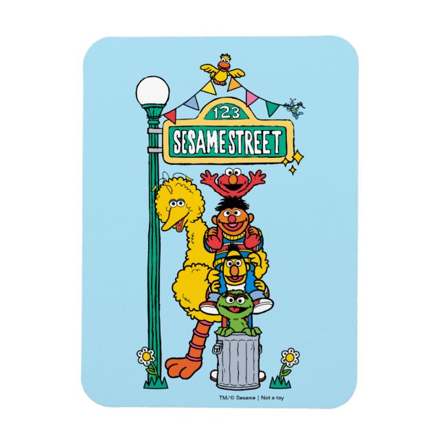 Sesame Street | Under Sesame Street Sign Magnet (Vertikal)