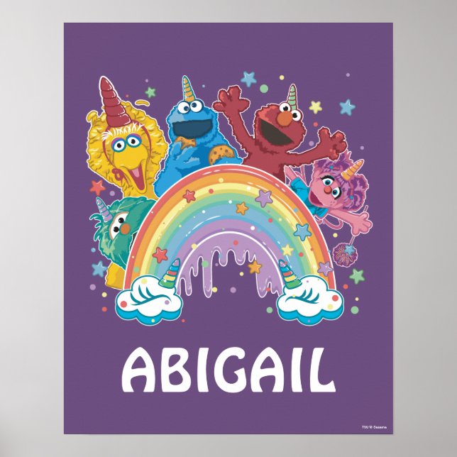 Sesame Street Unicorn Rainbow Poster (Framsidan)