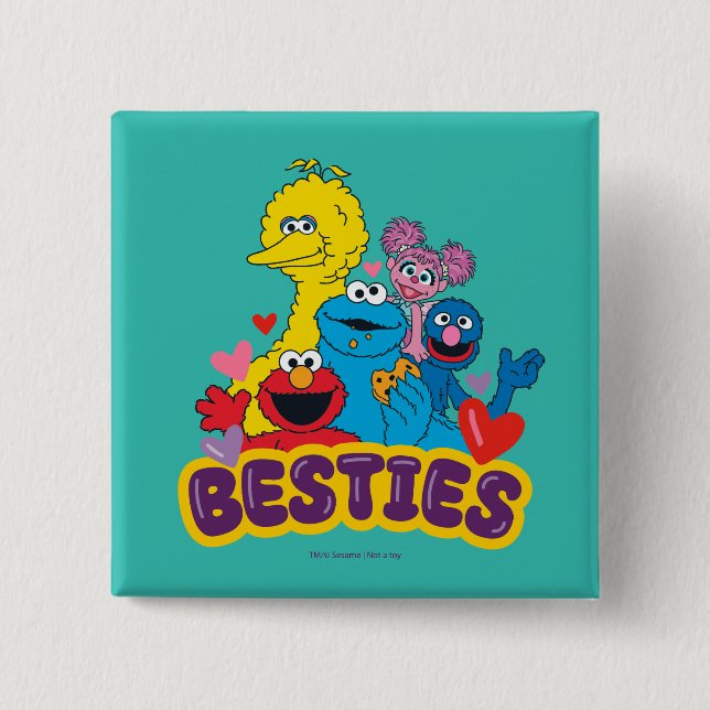 Sesame Street Valentine Besties Knapp (Framsida)