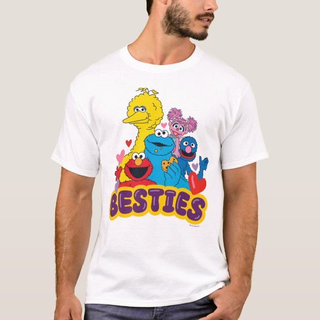 Sesame Street Valentine Besties T Shirt (Framsida)