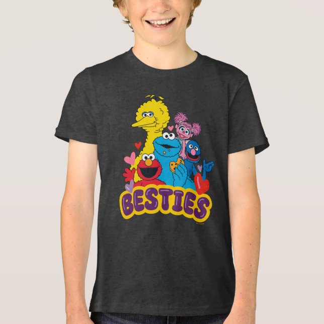 Sesame Street Valentine Besties T Shirt (Framsida)