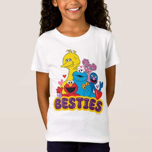 Sesame Street Valentine Besties T Shirt (Framsida)