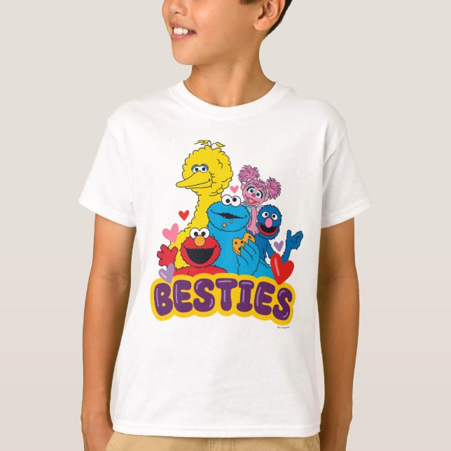 Sesame Street Valentine Besties T Shirt (Framsida)