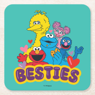 Sesame Street Valentine Besties Underlägg Papper Kvadrat