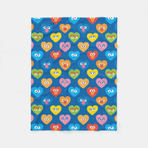 Sesame Street Valentine Hearts Mönster Fleecefilt